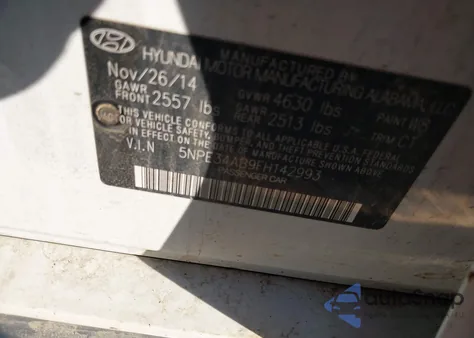 2015 Hyundai Sonata Limited 2.0T z USA, uszkodzony, nr VIN 5NPE34AB9FH142993